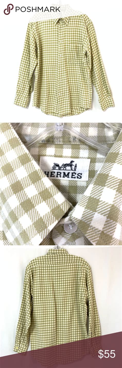 hermes flannel|hermes shirts for men sale.